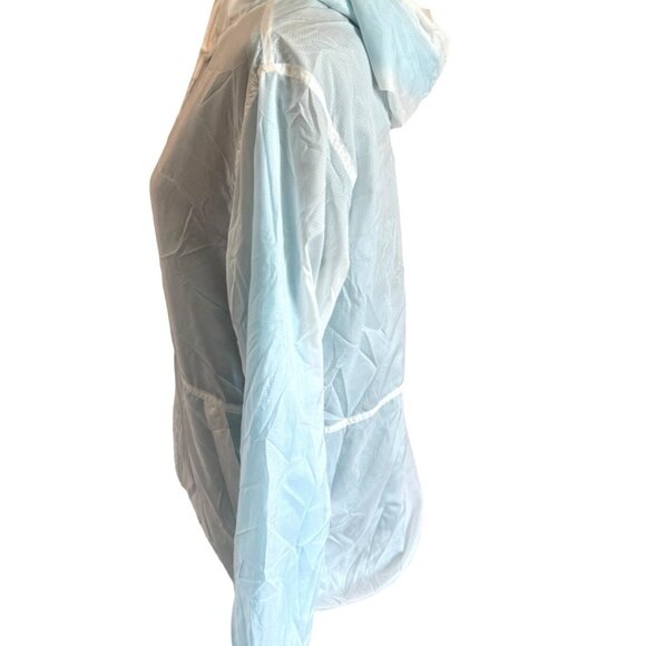 NWT Zine S White Hooded Mesh Windbreaker Jacket Athleisure Sports Tennis - Picture 7 of 15